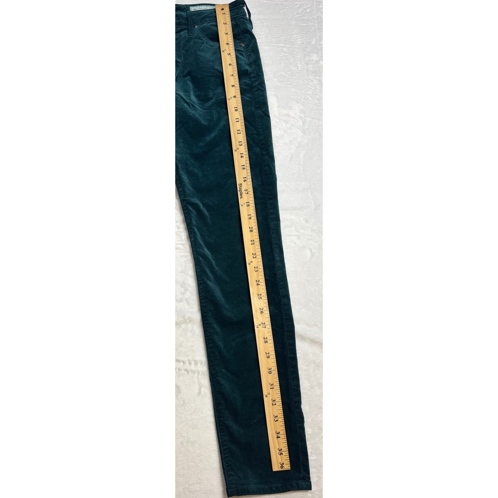 AG Adriano Goldschmied Stevie Ankle Pants Womens Teal Excellent Corduroy 27R - Picture 3 of 9
